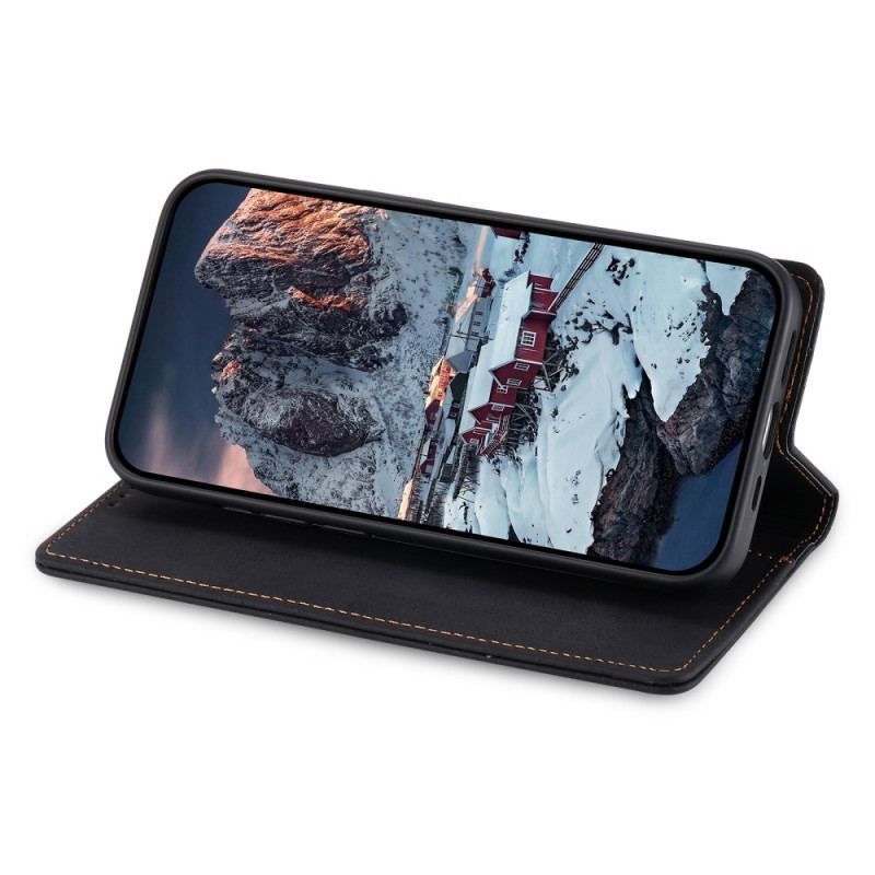 Flip Cover Til iPhone 16 Pro Vintage Effect Rfid-blokeringsteknologi