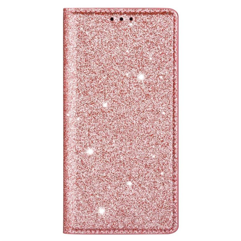 Læder Cover iPhone 16 Pro Glitter