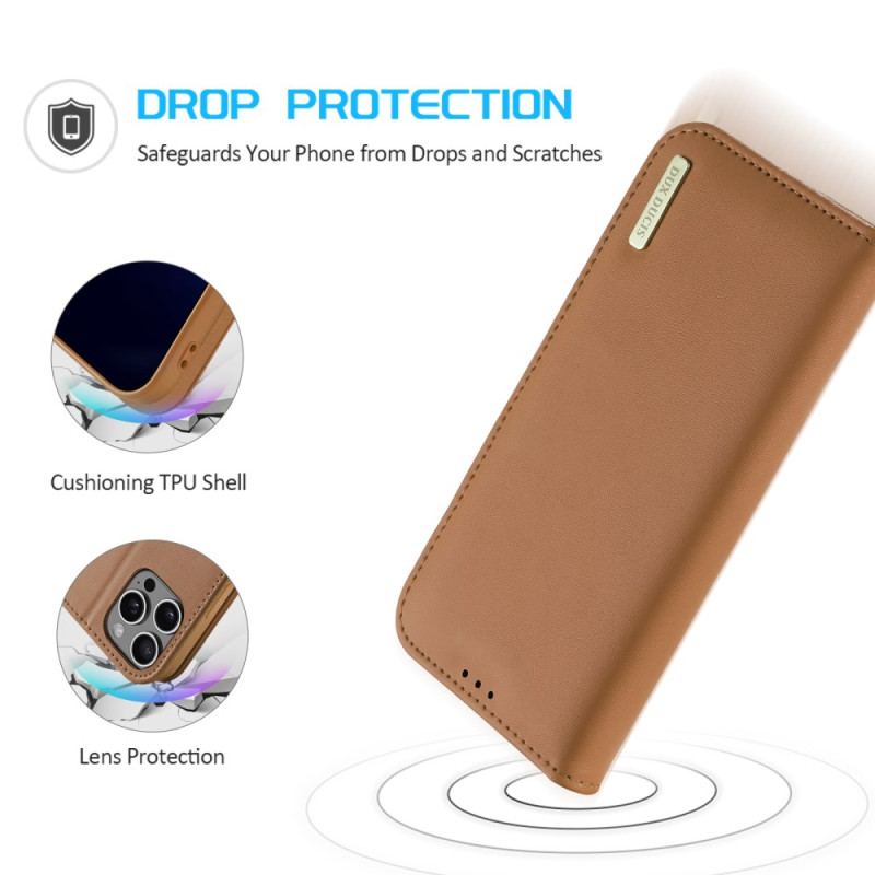 Læder Cover iPhone 16 Pro Telefon Etui Hivo Serie Dux Ducis