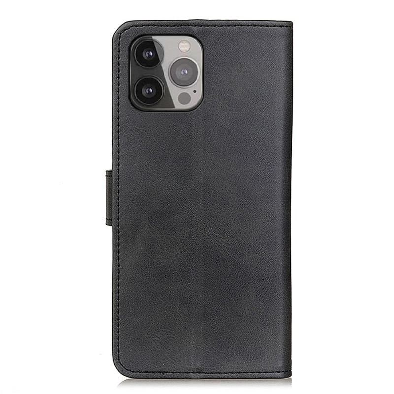 Læder Cover iPhone 16 Pro Telefon Etui Mat Kunstlæder