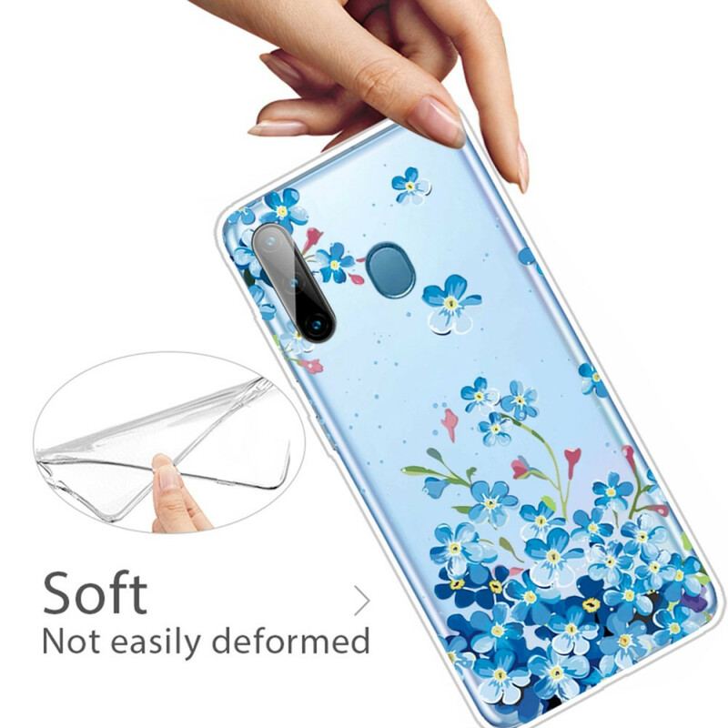 Cover Samsung Galaxy M11 Blå Blomster