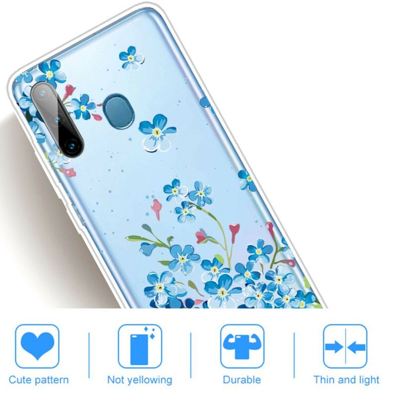 Cover Samsung Galaxy M11 Blå Blomster