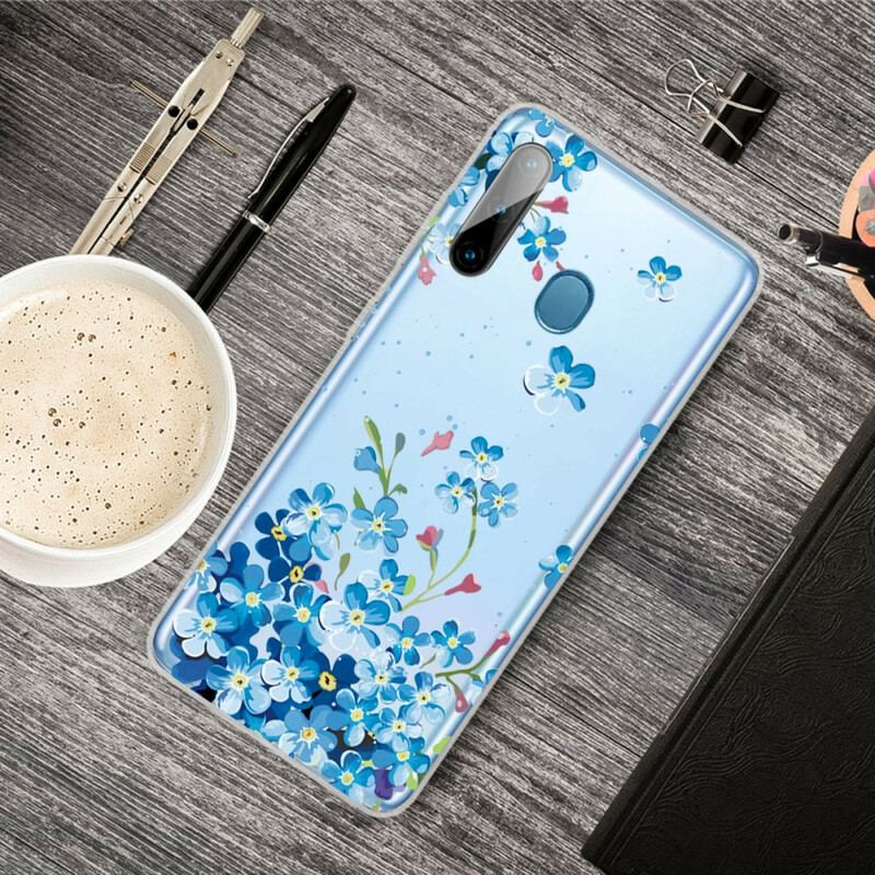 Cover Samsung Galaxy M11 Blå Blomster