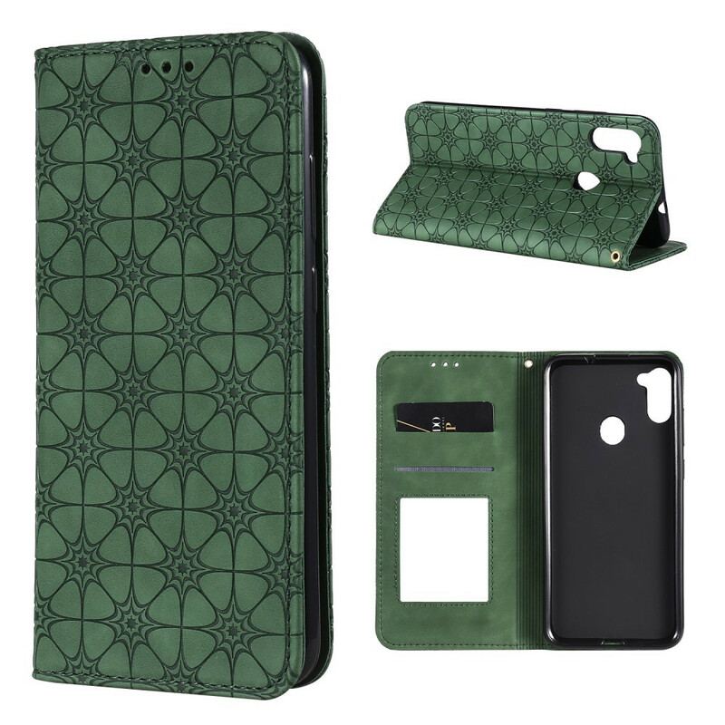 Cover Samsung Galaxy M11 Flip Cover Barokke Blomster