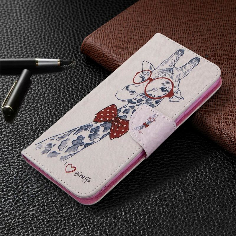 Flip Cover Samsung Galaxy M11 Brainy Giraf