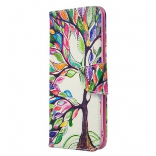Flip Cover Samsung Galaxy M11 Farverigt Træ