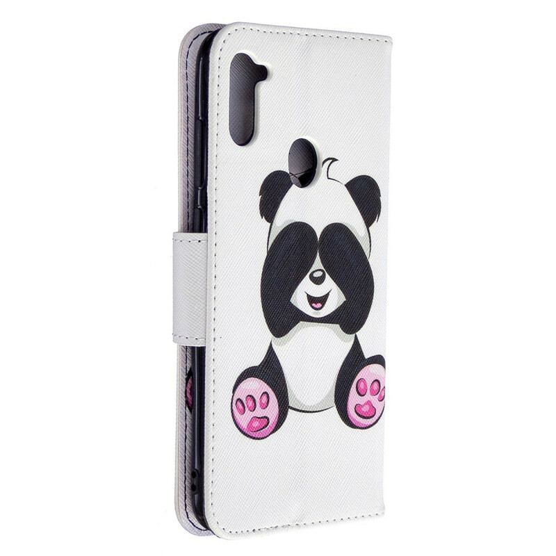 Flip Cover Samsung Galaxy M11 Panda Sjov