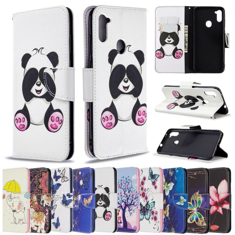 Flip Cover Samsung Galaxy M11 Panda Sjov