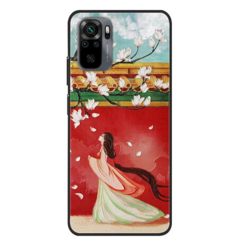 Cover Poco M5s Asiatisk Blomsterkvinde