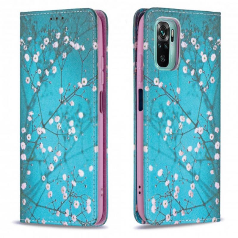 Cover Poco M5s Flip Cover Blomstrende Grene