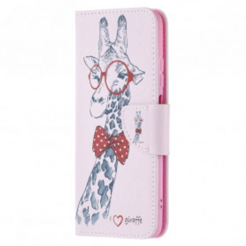 Flip Cover Poco M5s Brainy Giraf