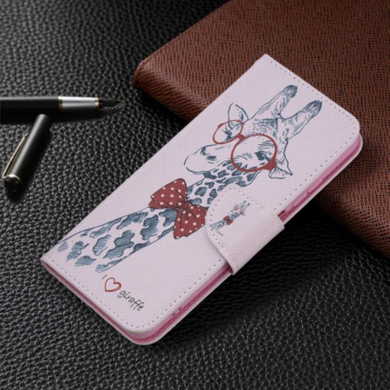 Flip Cover Poco M5s Brainy Giraf