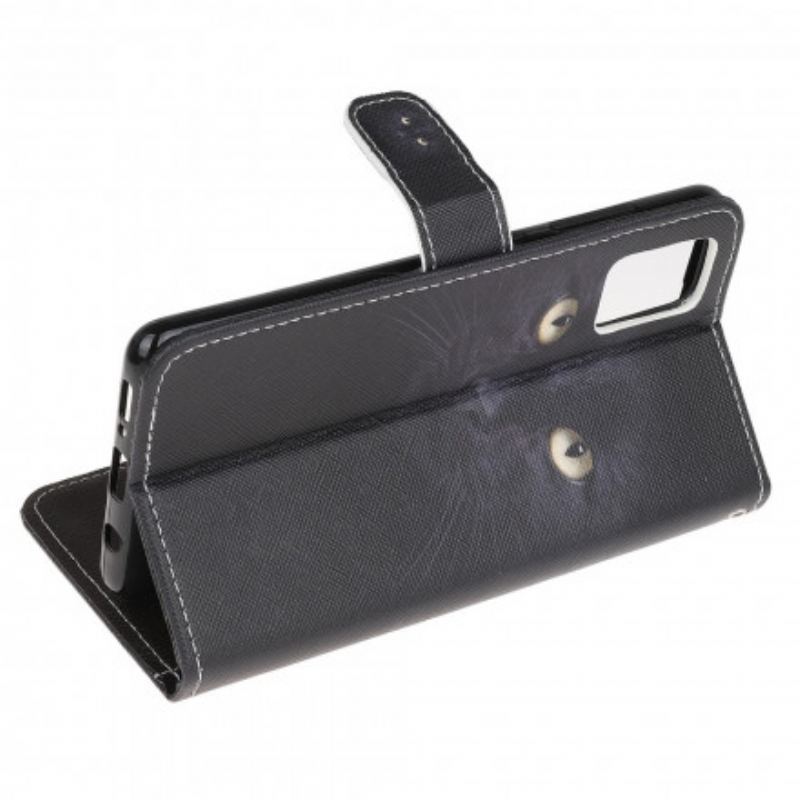 Flip Cover Poco M5s Med Snor Strappy Black Cat Eyes