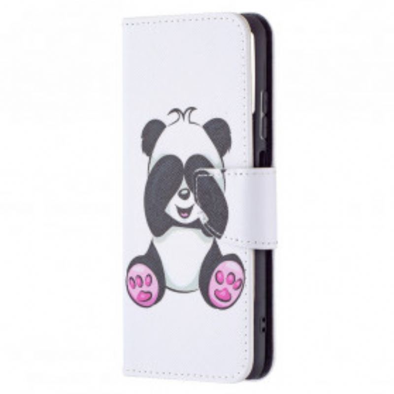 Flip Cover Poco M5s Panda Sjov