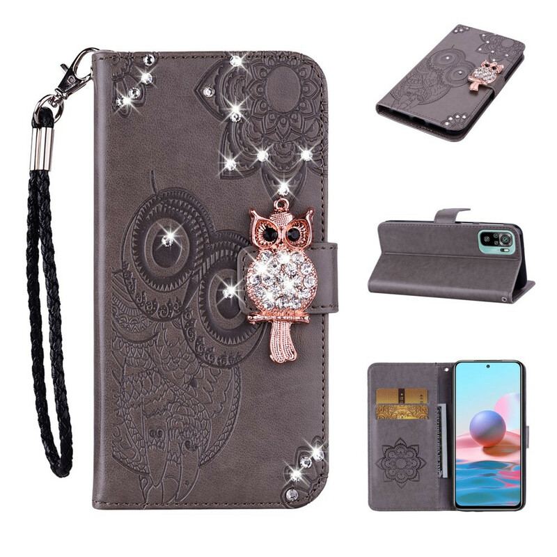 Flip Cover Poco M5s Ugle Mandala Og Charm