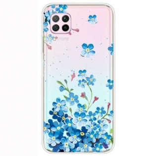 Cover Huawei P40 Lite Buket Blå Blomster