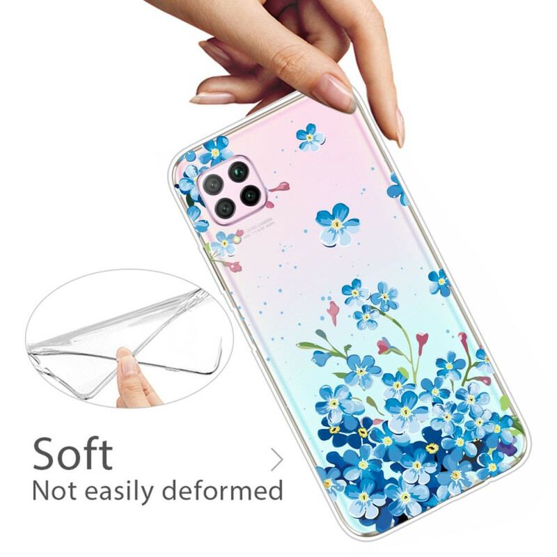 Cover Huawei P40 Lite Buket Blå Blomster