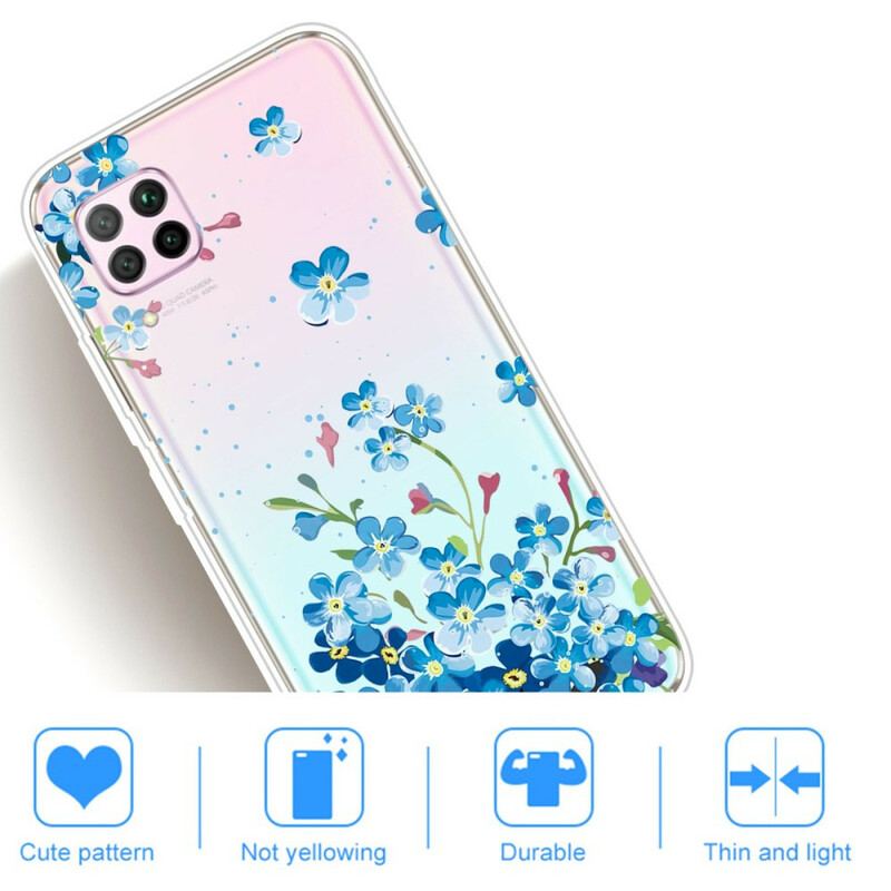 Cover Huawei P40 Lite Buket Blå Blomster