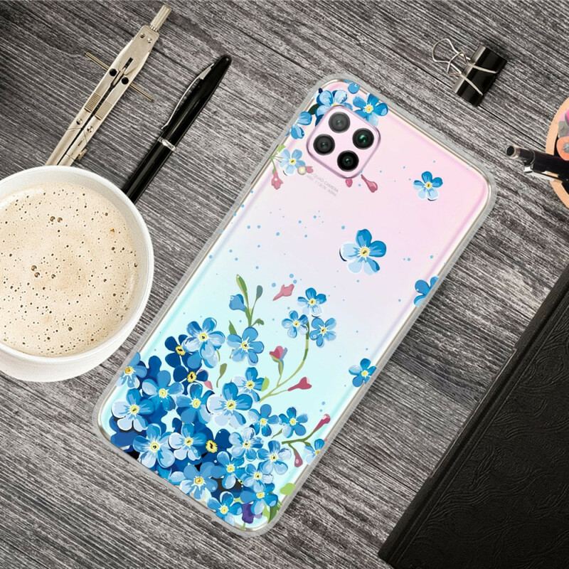 Cover Huawei P40 Lite Buket Blå Blomster