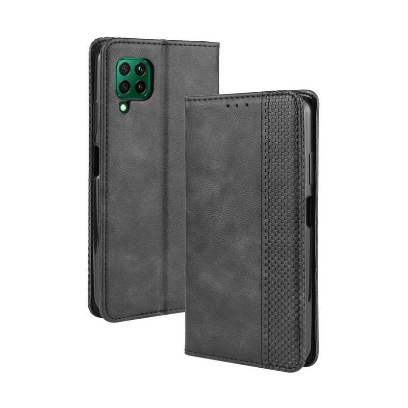 Cover Huawei P40 Lite Flip Cover Stiliseret Vintage Lædereffekt