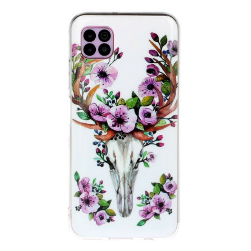 Cover Huawei P40 Lite Fluorescerende Blomsterelg