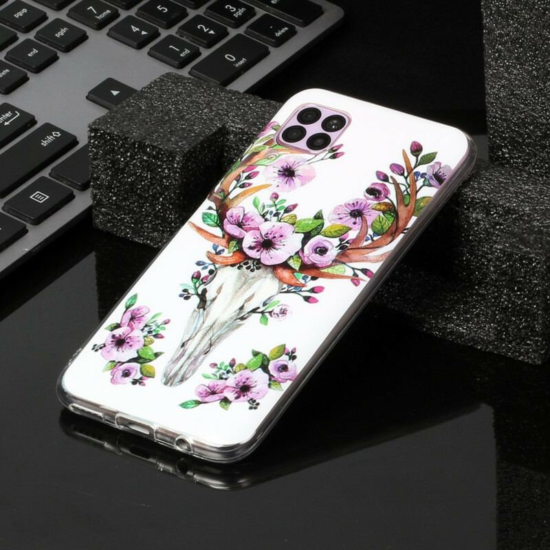 Cover Huawei P40 Lite Fluorescerende Blomsterelg