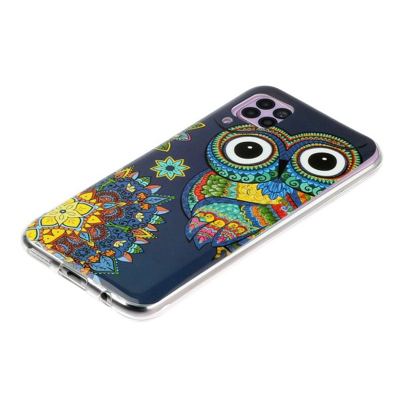 Cover Huawei P40 Lite Fluorescerende Ugle Mandala