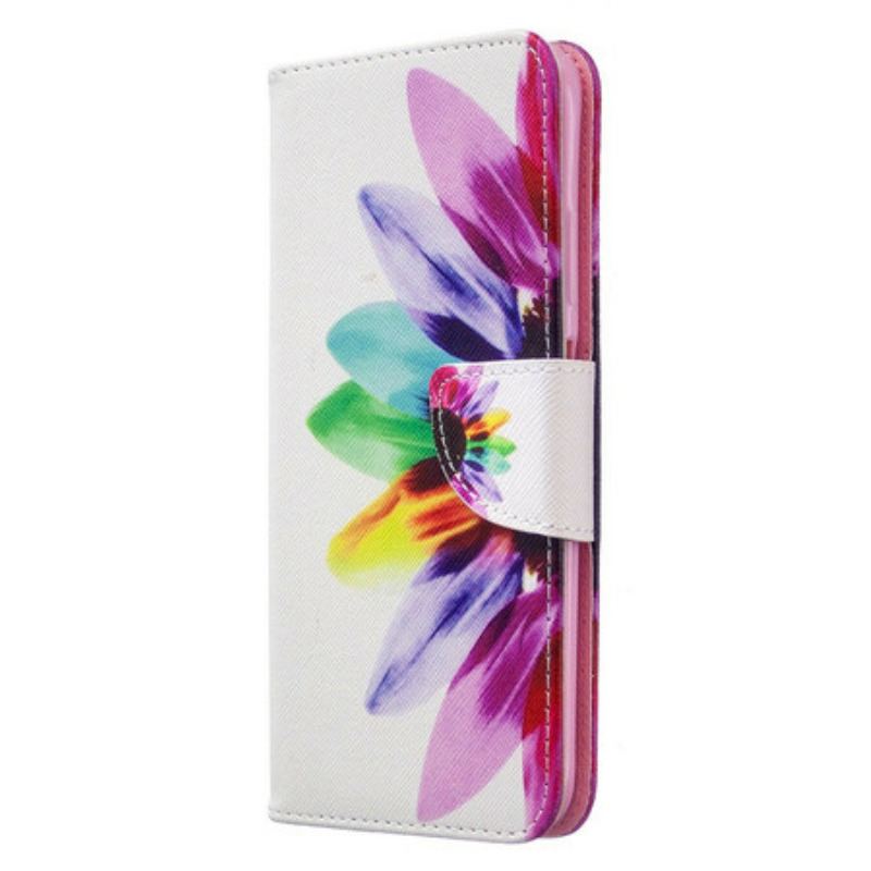 Flip Cover Huawei P40 Lite Akvarel Blomst