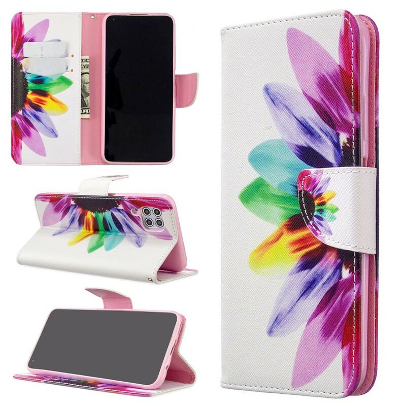 Flip Cover Huawei P40 Lite Akvarel Blomst