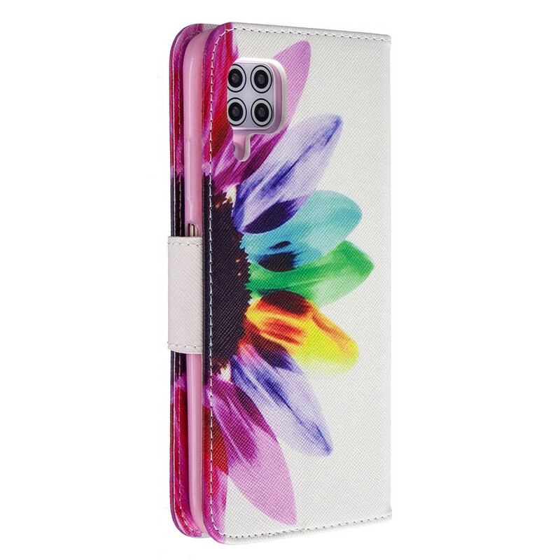 Flip Cover Huawei P40 Lite Akvarel Blomst