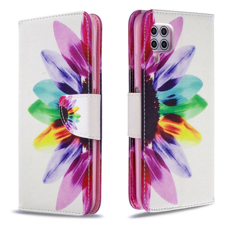 Flip Cover Huawei P40 Lite Akvarel Blomst