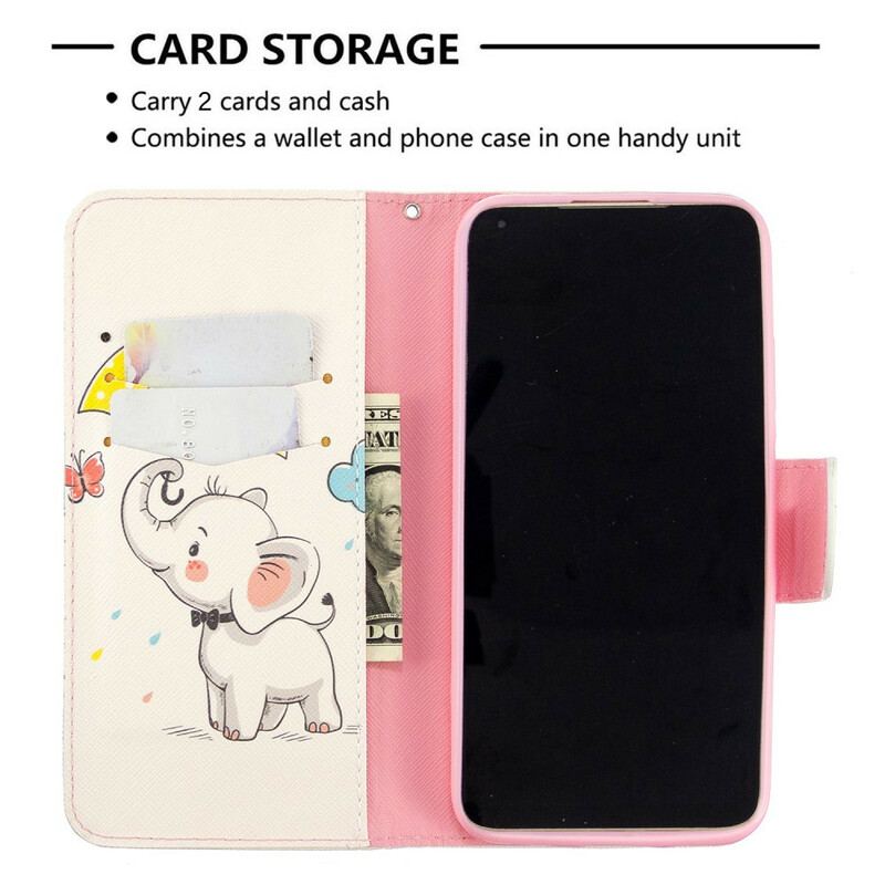 Flip Cover Huawei P40 Lite Baby Elefant