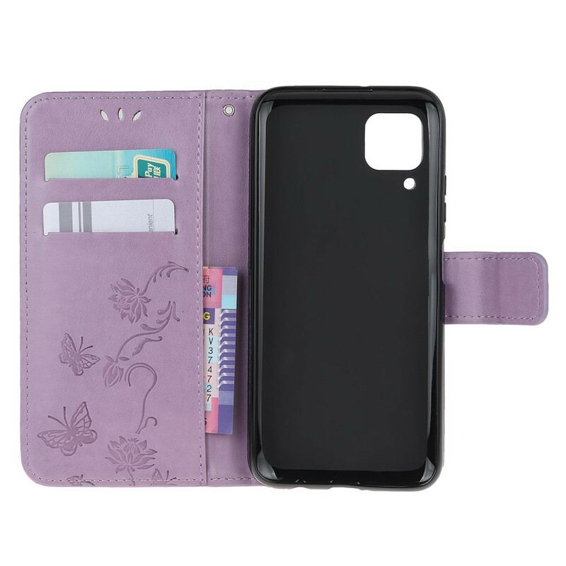 Flip Cover Huawei P40 Lite Fortryllede Sommerfugle