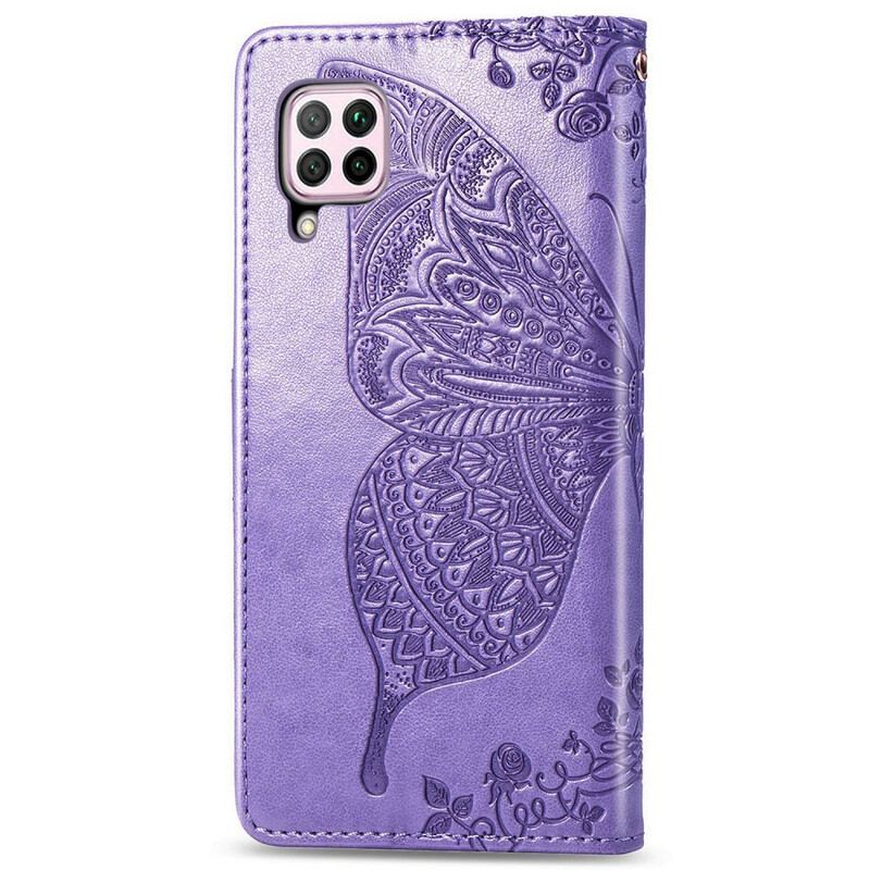 Flip Cover Huawei P40 Lite Halve Sommerfugle