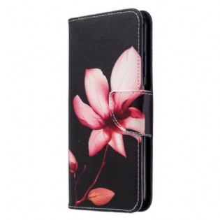 Flip Cover Huawei P40 Lite Lyserød Blomst