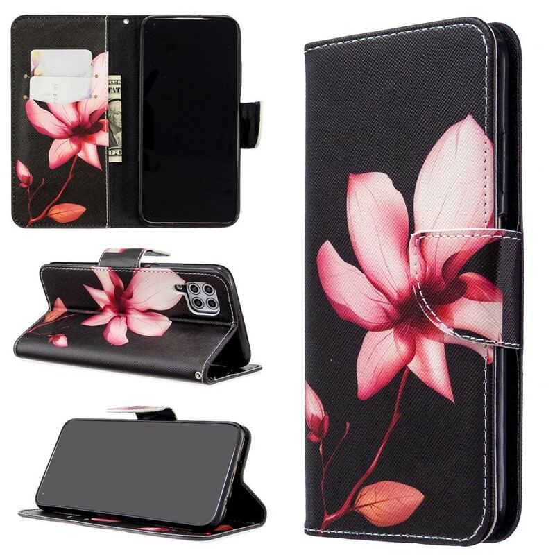 Flip Cover Huawei P40 Lite Lyserød Blomst