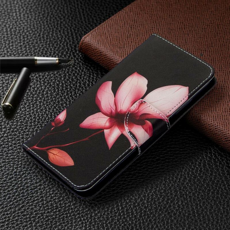 Flip Cover Huawei P40 Lite Lyserød Blomst