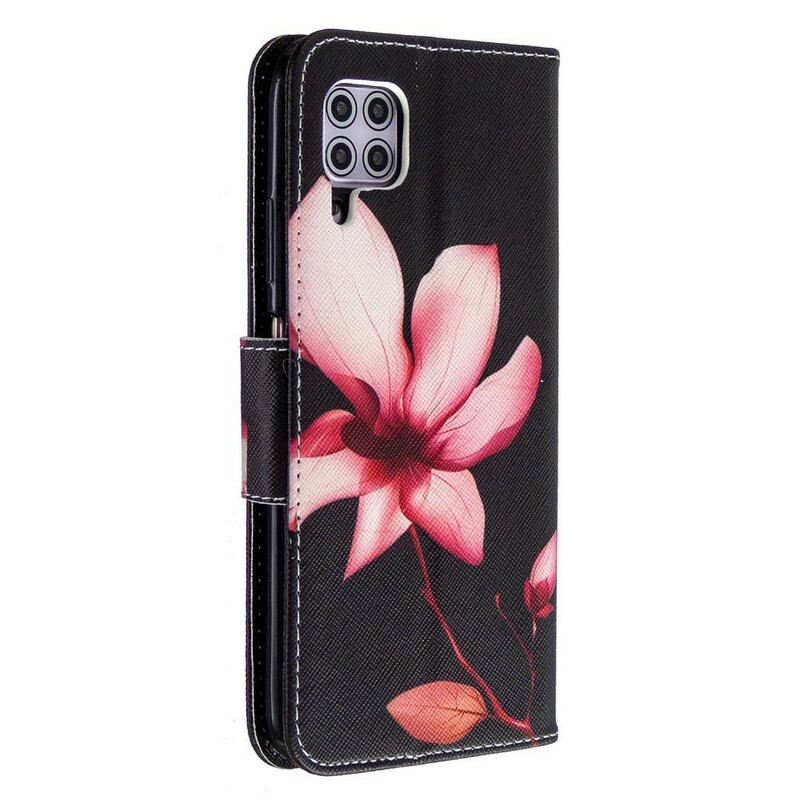 Flip Cover Huawei P40 Lite Lyserød Blomst