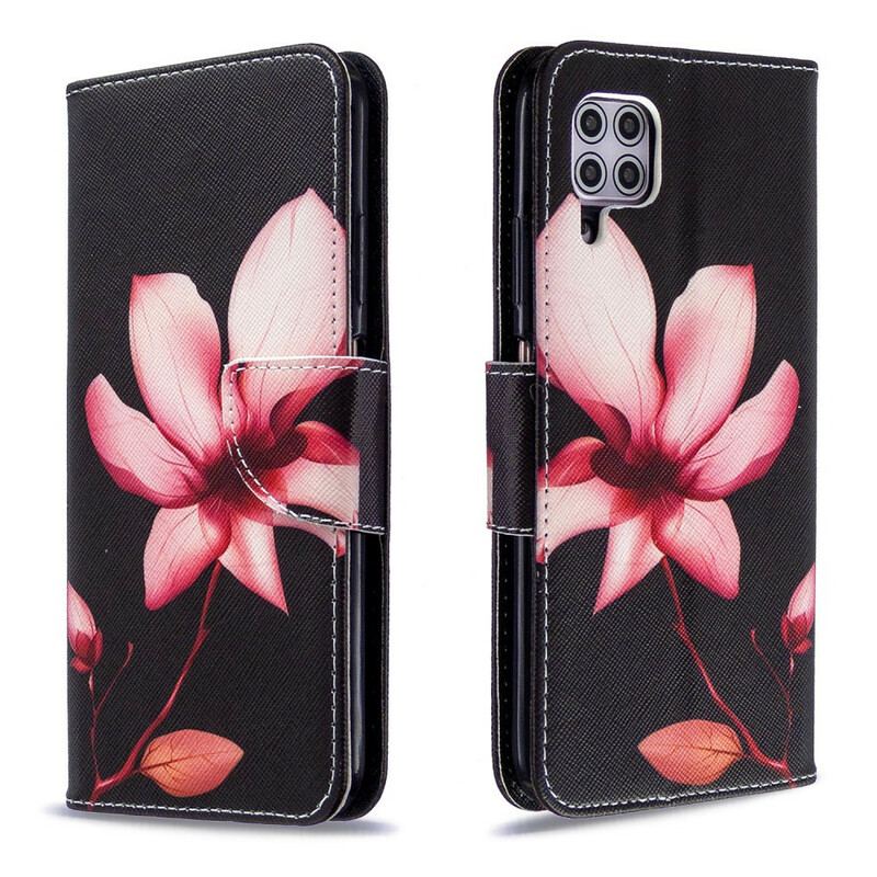 Flip Cover Huawei P40 Lite Lyserød Blomst