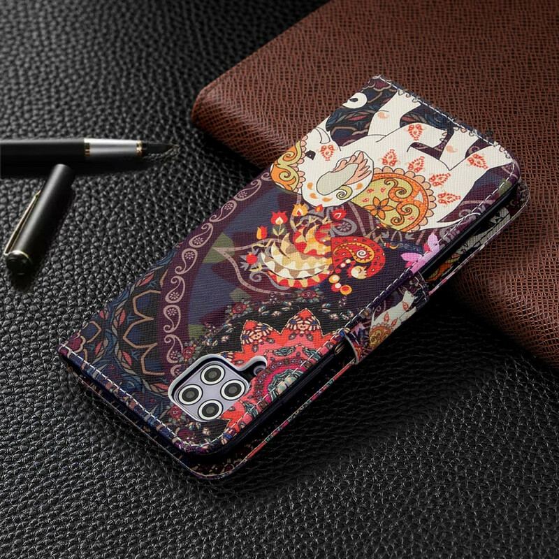 Flip Cover Huawei P40 Lite Mandala Med Etniske Elefanter