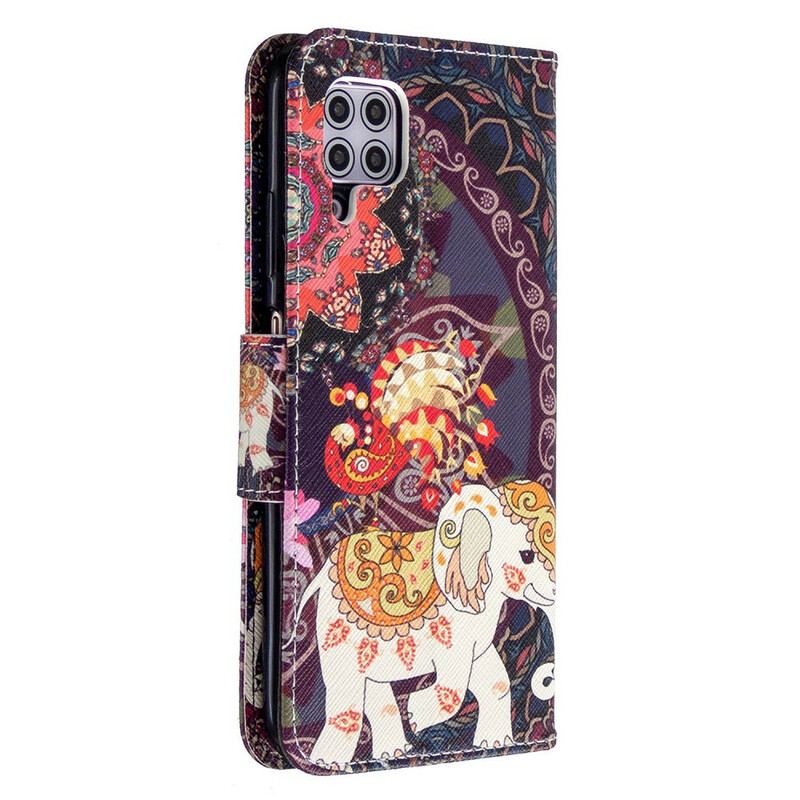 Flip Cover Huawei P40 Lite Mandala Med Etniske Elefanter