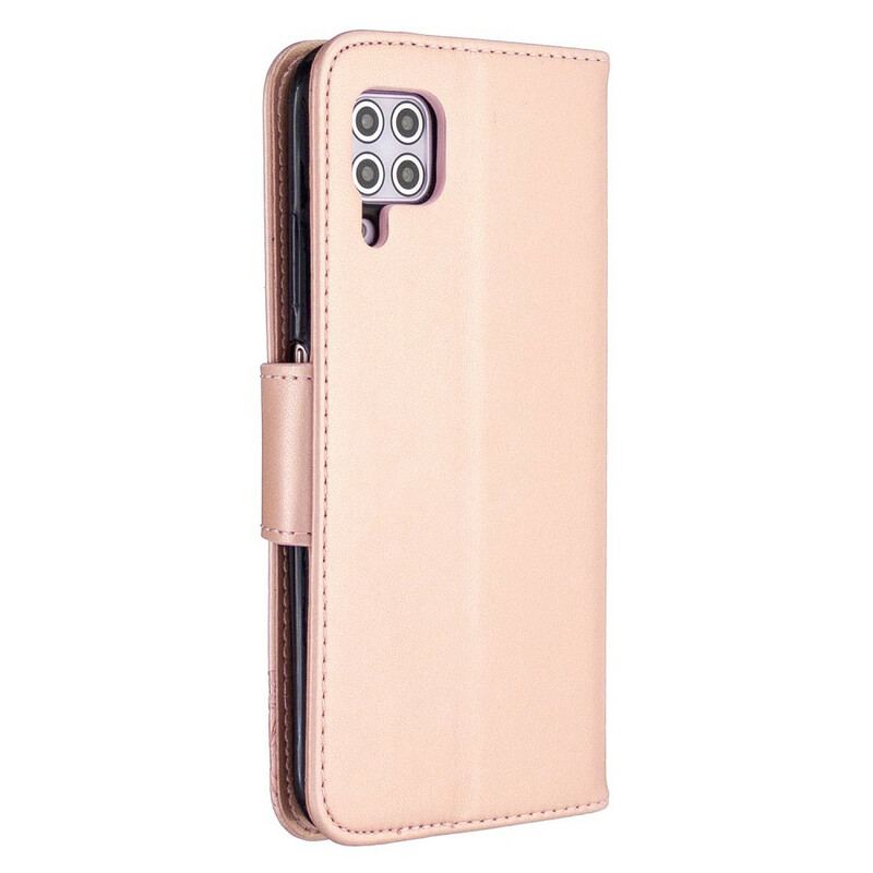 Flip Cover Huawei P40 Lite Med Snor Sommerfugle Trykt Strappy