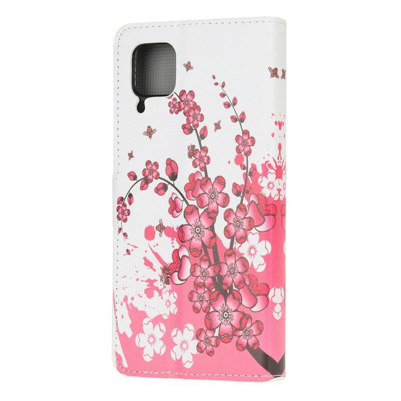 Flip Cover Huawei P40 Lite Tropiske Blomster