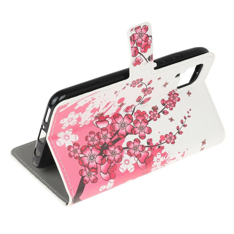 Flip Cover Huawei P40 Lite Tropiske Blomster