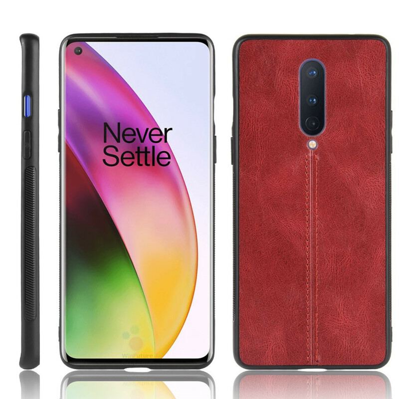 Cover OnePlus 8 Couture Lædereffekt