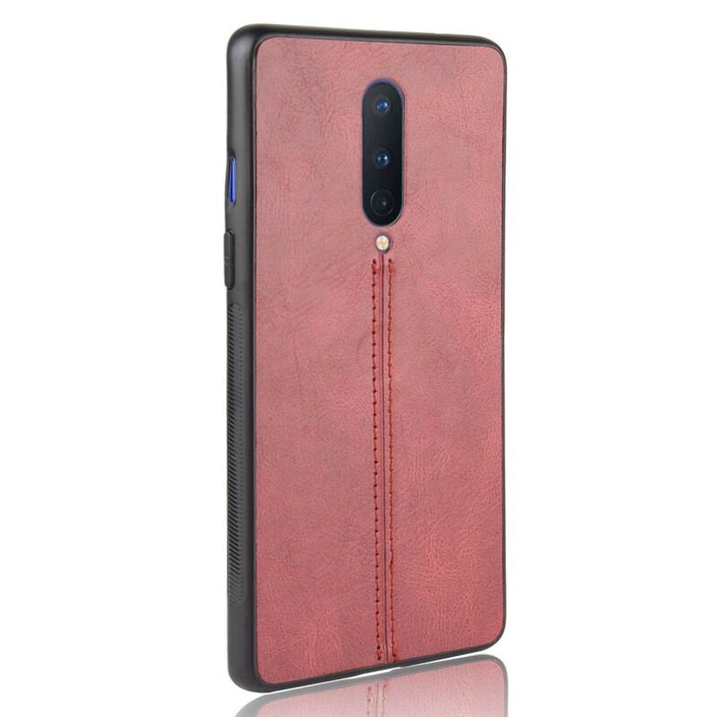 Cover OnePlus 8 Couture Lædereffekt