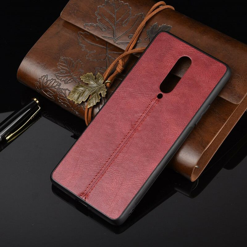 Cover OnePlus 8 Couture Lædereffekt