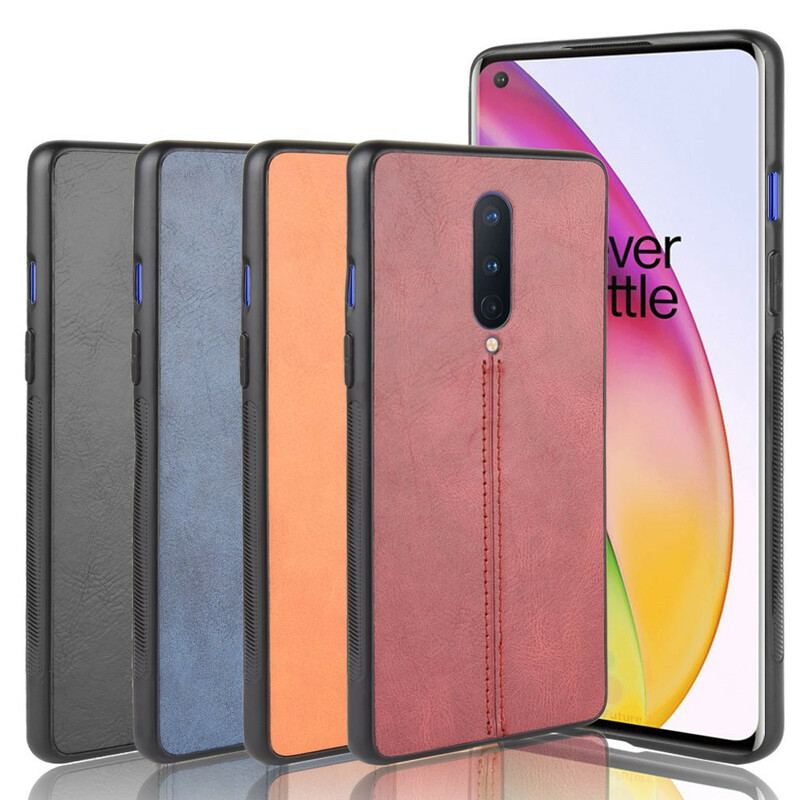 Cover OnePlus 8 Couture Lædereffekt