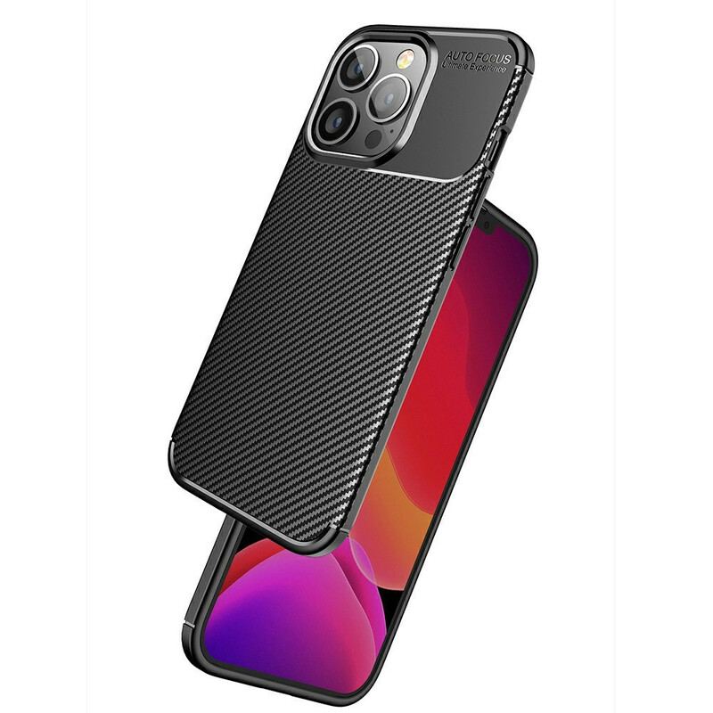 Cover iPhone 13 Pro Fleksibel Kulfibertekstur