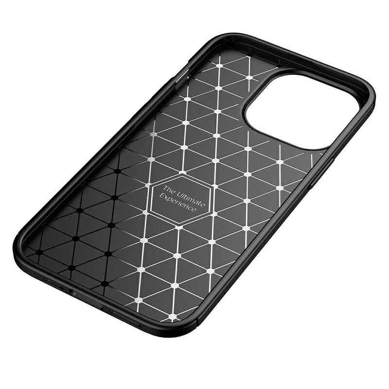 Cover iPhone 13 Pro Fleksibel Kulfibertekstur